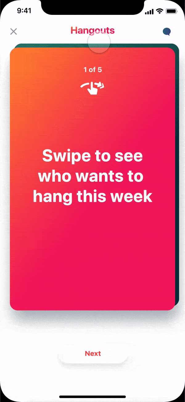 Twenty Hangouts interaction prototype