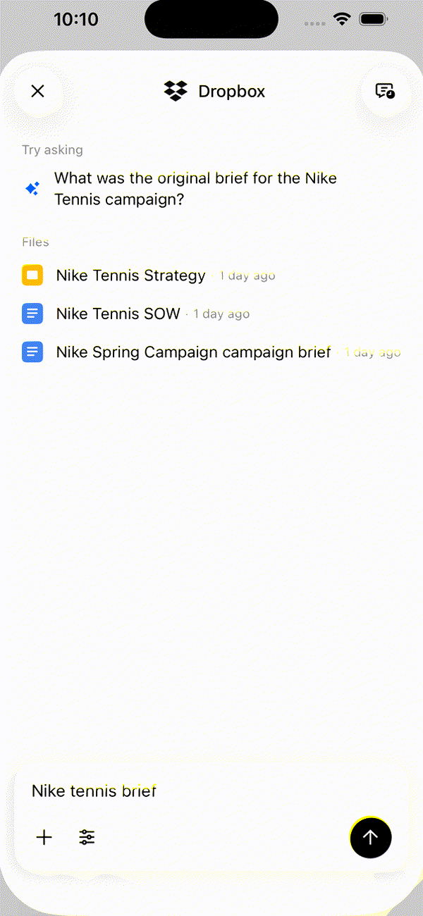 Native SwiftUI search moves from a broad query into specific typeahead results